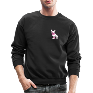 Pink Puppy Love Crewneck Sweatshirt - black