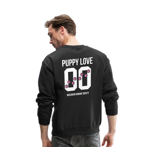 Pink Puppy Love Crewneck Sweatshirt - black