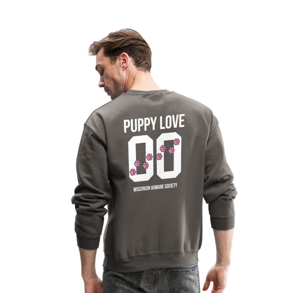 
                  
                    Pink Puppy Love Crewneck Sweatshirt - asphalt gray
                  
                