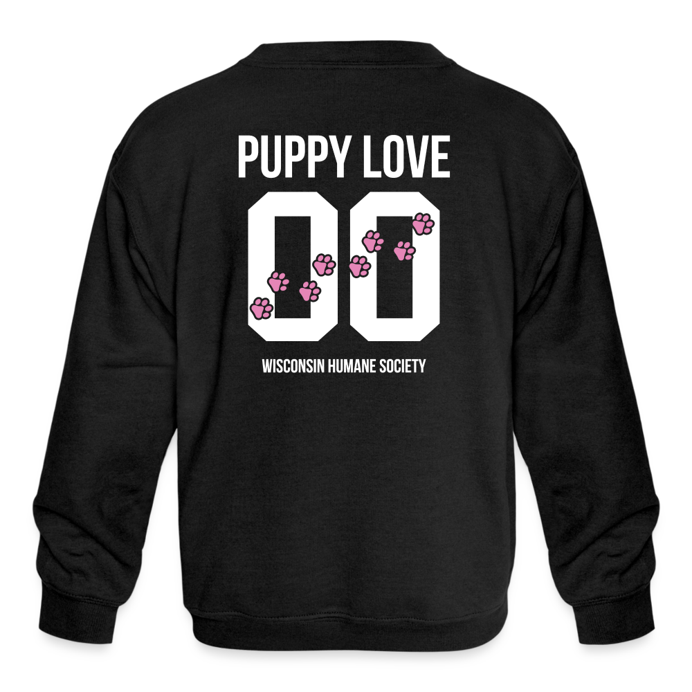 
                  
                    Pink Puppy Love Kids' Crewneck Sweatshirt - black
                  
                