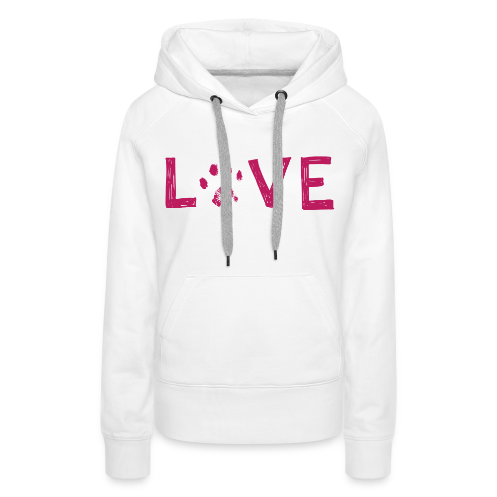 
                  
                    Love Pawprint Contoured Premium Hoodie - white
                  
                