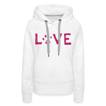 Load image into Gallery viewer, Love Pawprint Contoured Premium Hoodie - white