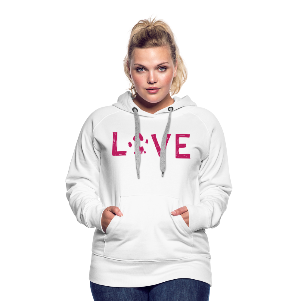 
                  
                    Love Pawprint Contoured Premium Hoodie - white
                  
                