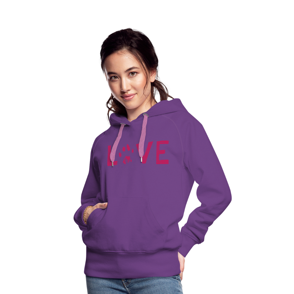 
                  
                    Love Pawprint Contoured Premium Hoodie - purple 
                  
                