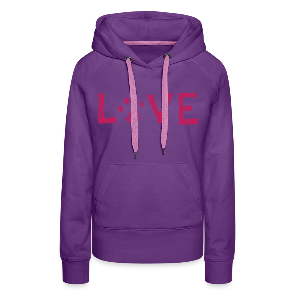 
                  
                    Love Pawprint Contoured Premium Hoodie - purple 
                  
                