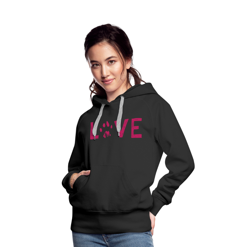 
                  
                    Love Pawprint Contoured Premium Hoodie - black
                  
                