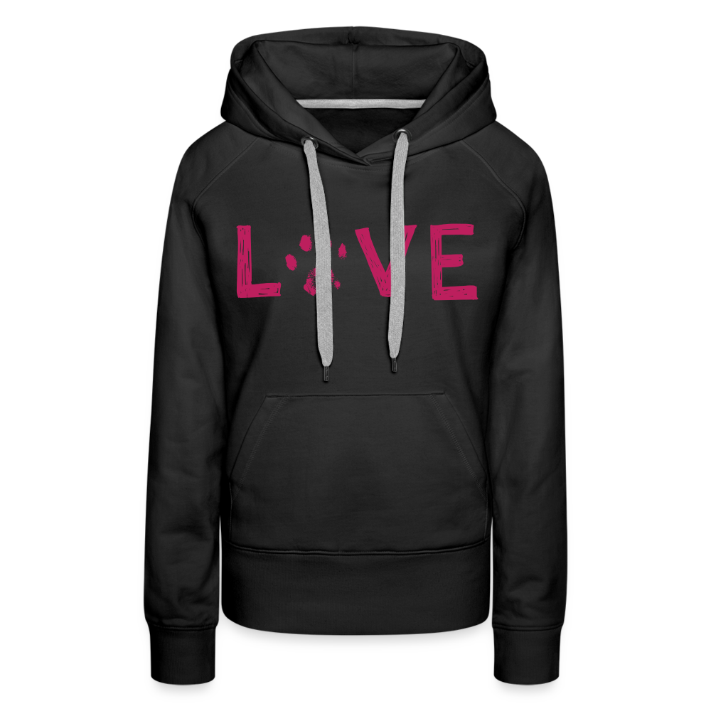 
                  
                    Love Pawprint Contoured Premium Hoodie - black
                  
                