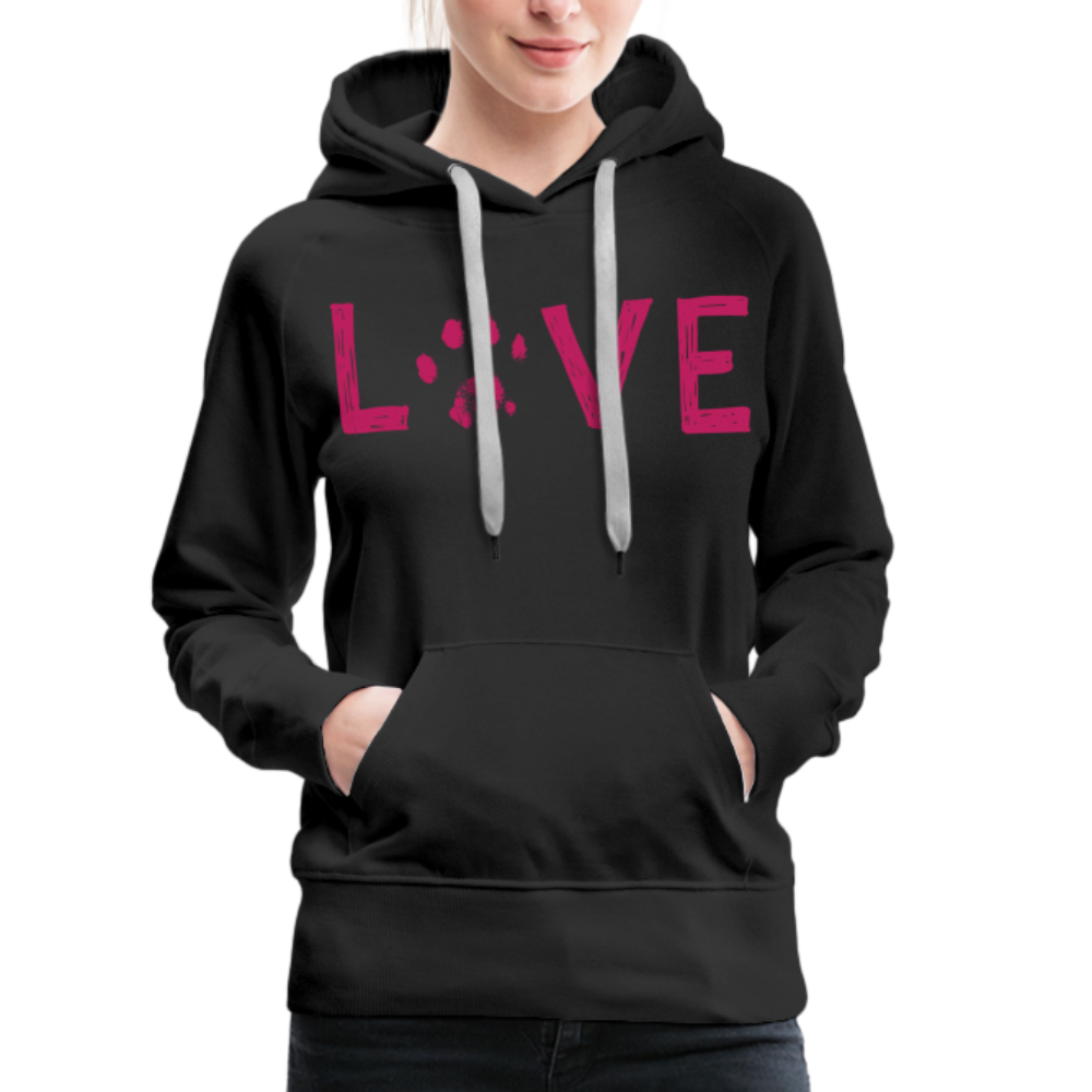 
                  
                    Love Pawprint Contoured Premium Hoodie - black
                  
                