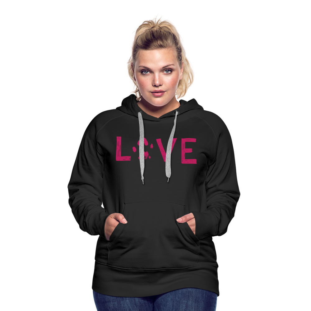 
                  
                    Love Pawprint Contoured Premium Hoodie - black
                  
                