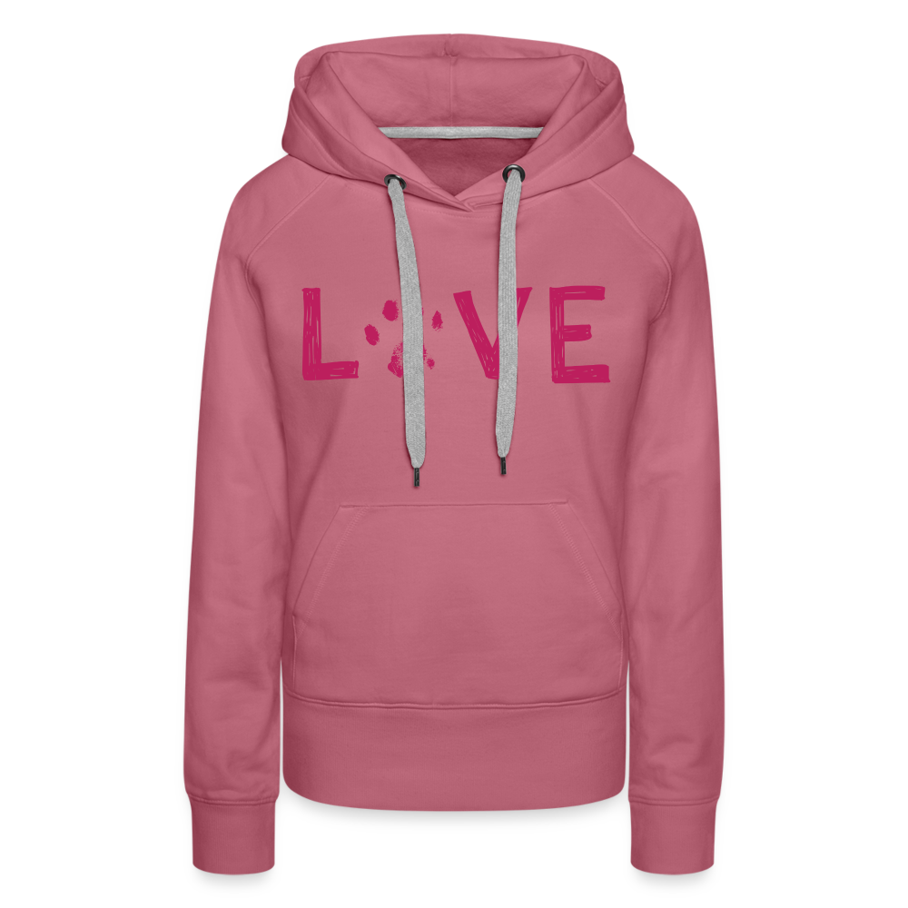 
                  
                    Love Pawprint Contoured Premium Hoodie - mauve
                  
                