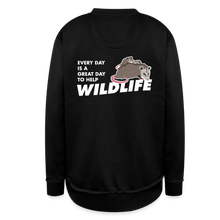 Load image into Gallery viewer, WHS Wildlife Weekend Tunic Fleece Sweatshirt - black