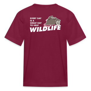 WHS Wildlife Kids' T-Shirt - burgundy