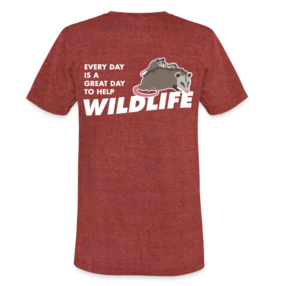 WHS Wildlife Tri-Blend T-Shirt - heather cranberry
