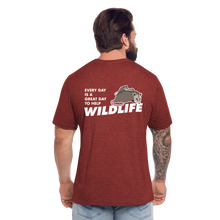 Load image into Gallery viewer, WHS Wildlife Tri-Blend T-Shirt - heather cranberry