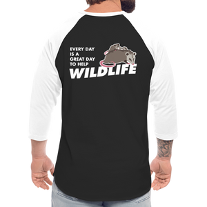 WHS Wildlife Baseball T-Shirt - black/white