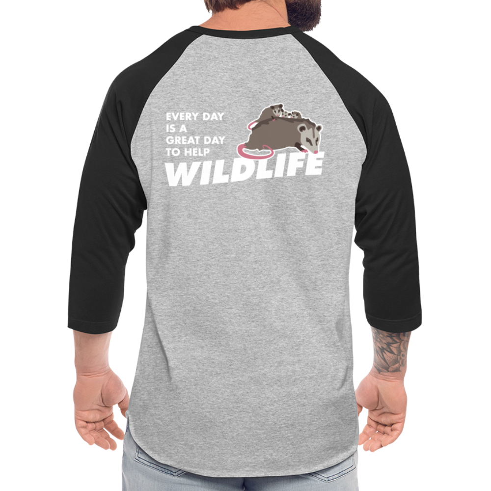 WHS Wildlife Baseball T-Shirt - heather gray/black