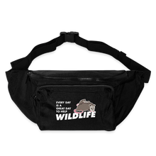Load image into Gallery viewer, WHS Wildlife Large Crossbody Hip Bag - black