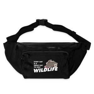 WHS Wildlife Large Crossbody Hip Bag - black