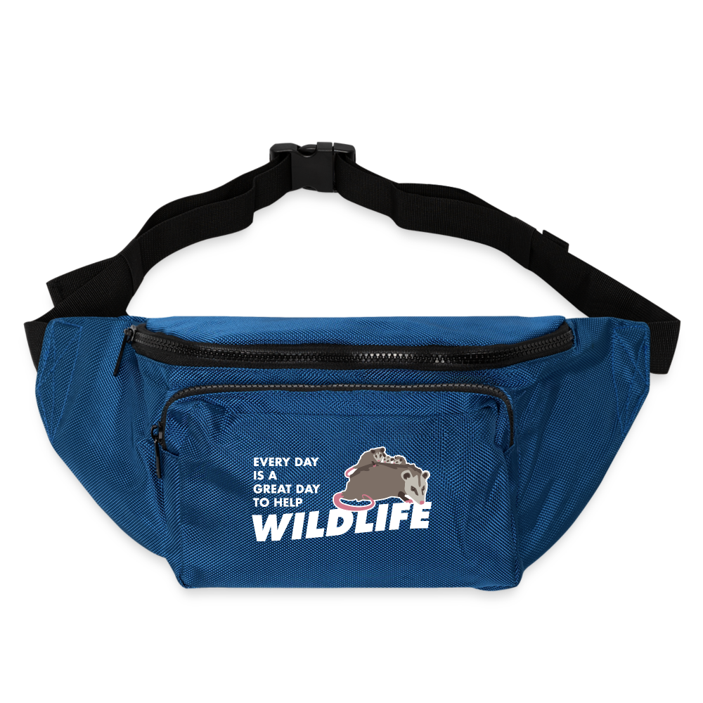 WHS Wildlife Large Crossbody Hip Bag - blue