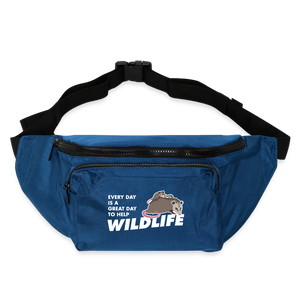 WHS Wildlife Large Crossbody Hip Bag - blue