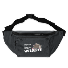 Load image into Gallery viewer, WHS Wildlife Large Crossbody Hip Bag - charcoal gray