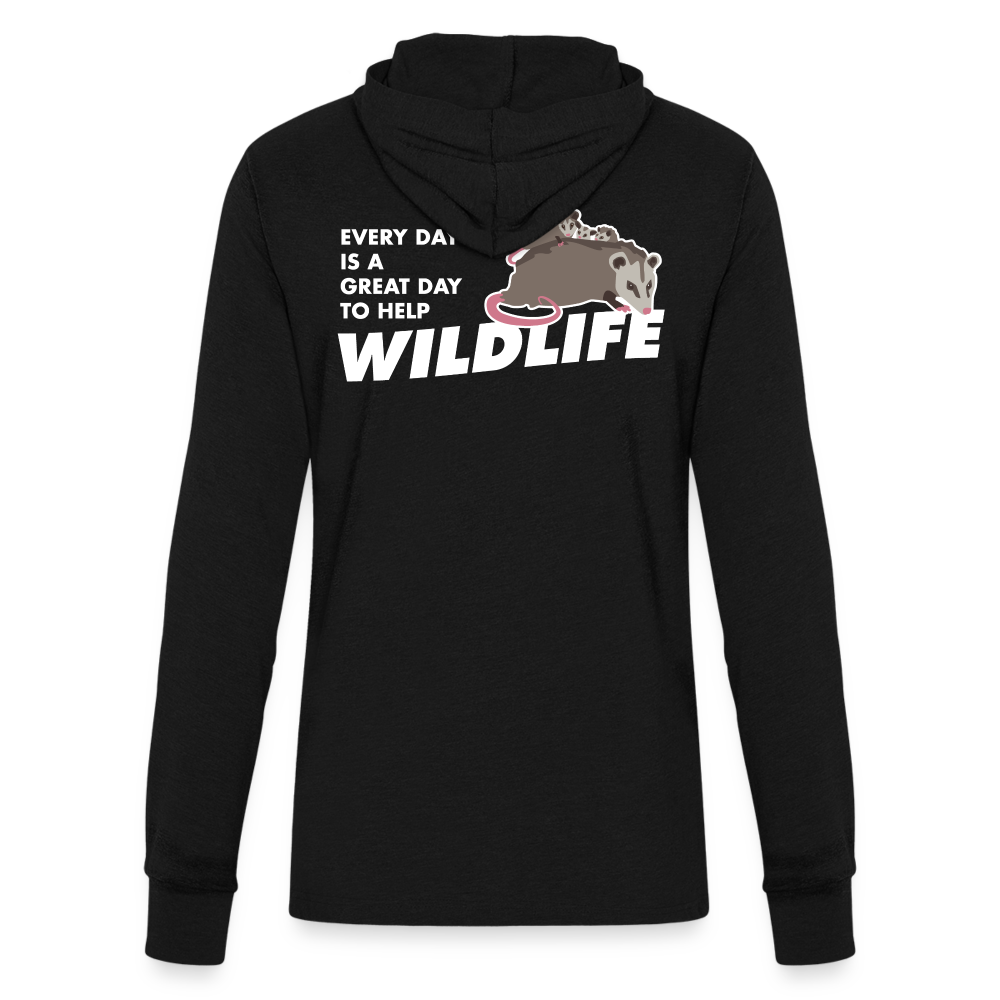 WHS Wildlife Long Sleeve Hoodie Shirt - black