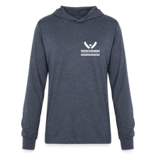 Load image into Gallery viewer, WHS Wildlife Long Sleeve Hoodie Shirt - heather navy