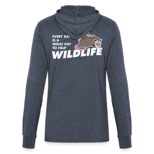 WHS Wildlife Long Sleeve Hoodie Shirt - heather navy