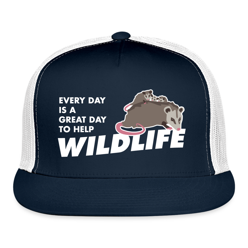 WHS Wildlife Trucker Cap - navy/white