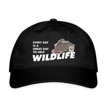 Load image into Gallery viewer, WHS Wildlife Organic Baseball Cap - black