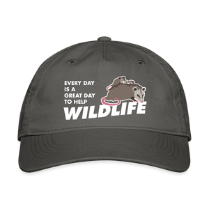 WHS Wildlife Organic Baseball Cap - charcoal