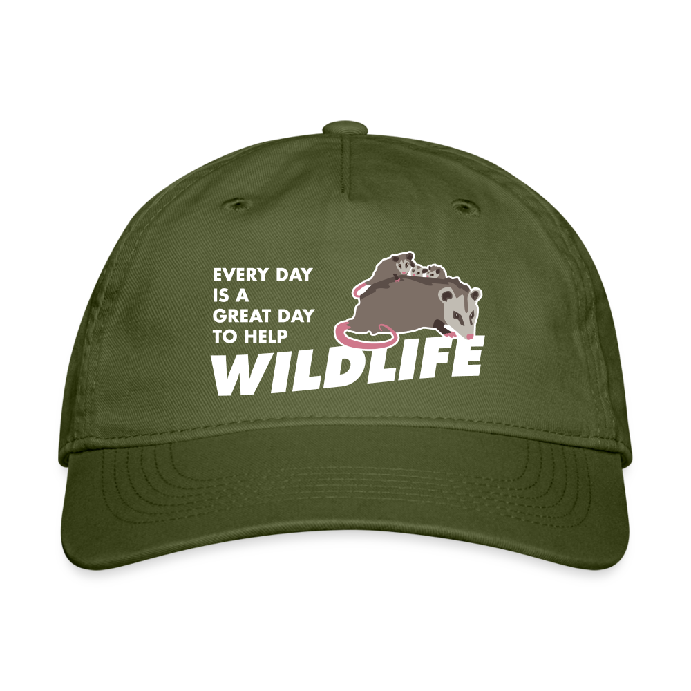 WHS Wildlife Organic Baseball Cap - olive green