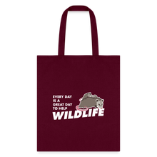 Load image into Gallery viewer, WHS Wildlife Tote Bag - burgundy