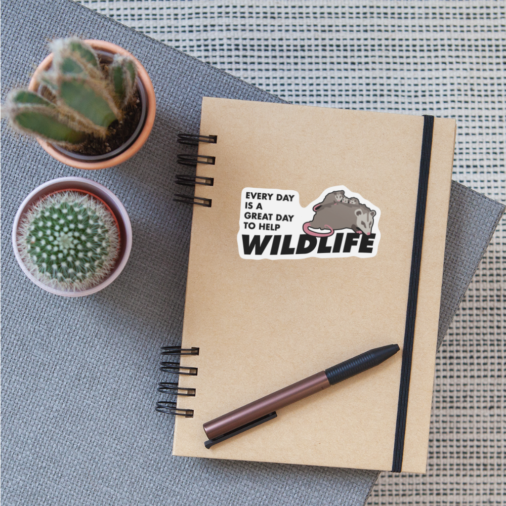 WHS Wildlife "Great Day" Sticker - white matte