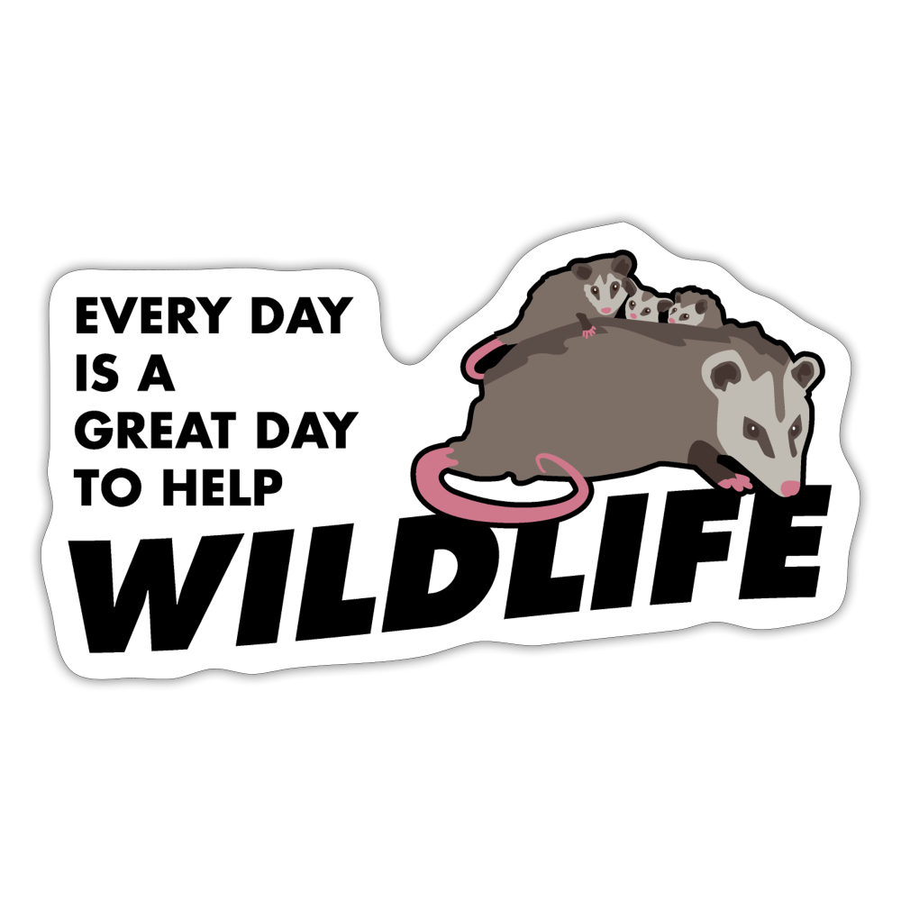 WHS Wildlife "Great Day" Sticker - white matte