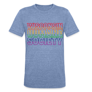 WHS Pride Rainbow Tri-Blend T-Shirt - heather blue