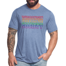 Load image into Gallery viewer, WHS Pride Rainbow Tri-Blend T-Shirt - heather blue