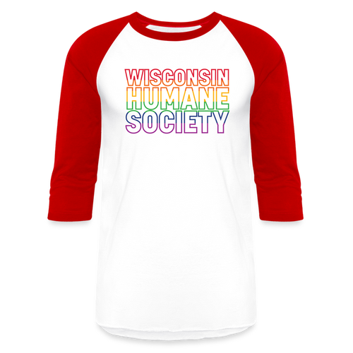 WHS Pride Rainbow Baseball T-Shirt - white/red