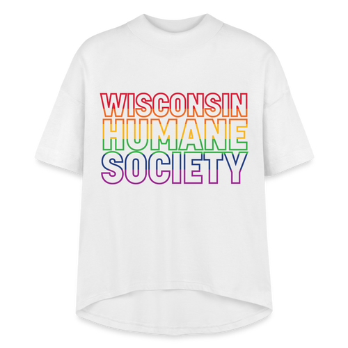 WHS Pride Rainbow Hi-Lo Tee - white