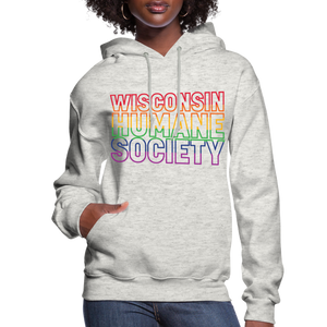 WHS Pride Rainbow Contoured Hoodie - heather oatmeal