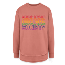 Load image into Gallery viewer, WHS Pride Rainbow Weekend Tunic Fleece Sweatshirt - mauve