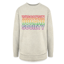 Load image into Gallery viewer, WHS Pride Rainbow Weekend Tunic Fleece Sweatshirt - heather oatmeal