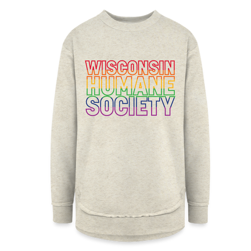 WHS Pride Rainbow Weekend Tunic Fleece Sweatshirt - heather oatmeal