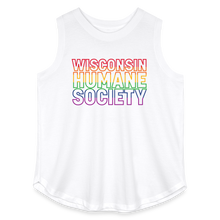 Load image into Gallery viewer, WHS Pride Rainbow Curvy Relaxed Tank Top - white