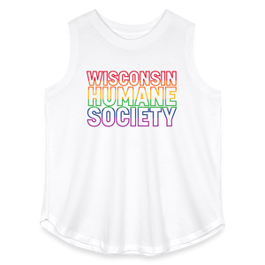 WHS Pride Rainbow Curvy Relaxed Tank Top - white