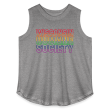 Load image into Gallery viewer, WHS Pride Rainbow Curvy Relaxed Tank Top - granite heather 