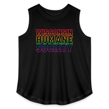 Load image into Gallery viewer, WHS Pride Rainbow Curvy Relaxed Tank Top - black