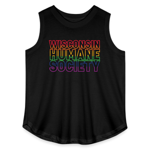 WHS Pride Rainbow Curvy Relaxed Tank Top - black