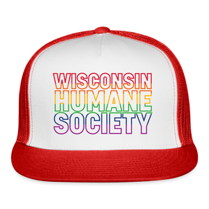 WHS Pride Rainbow Trucker Cap - white/red