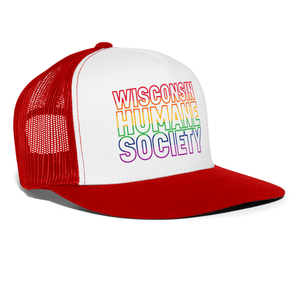 WHS Pride Rainbow Trucker Cap - white/red